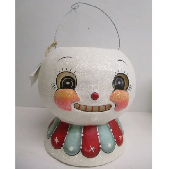 Johanna Parker Bethany Lowe Christmas Minty Beau Snow Glow Lantern Bucket - Picture 2 of 10